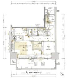 ブラントン薬院(1LDK/13階)の間取り写真
