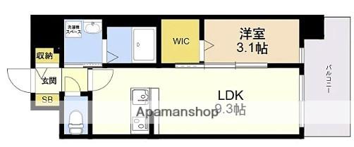 D.CLAREST MELDIA早良街道(1LDK/7階)の間取り写真