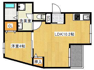 THE ROPPONMATSU(1LDK/2階)の間取り写真