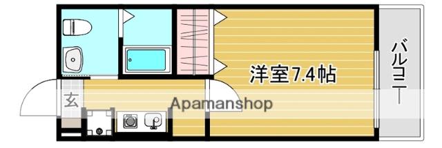 CASAMENTO西片江1丁目(1K/3階)の間取り写真
