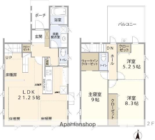 福岡市空港線 西新駅 徒歩6分 2階建 築14年(3LDK)の間取り写真