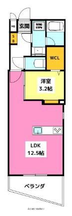 黒門マンション(1LDK/2階)の間取り写真