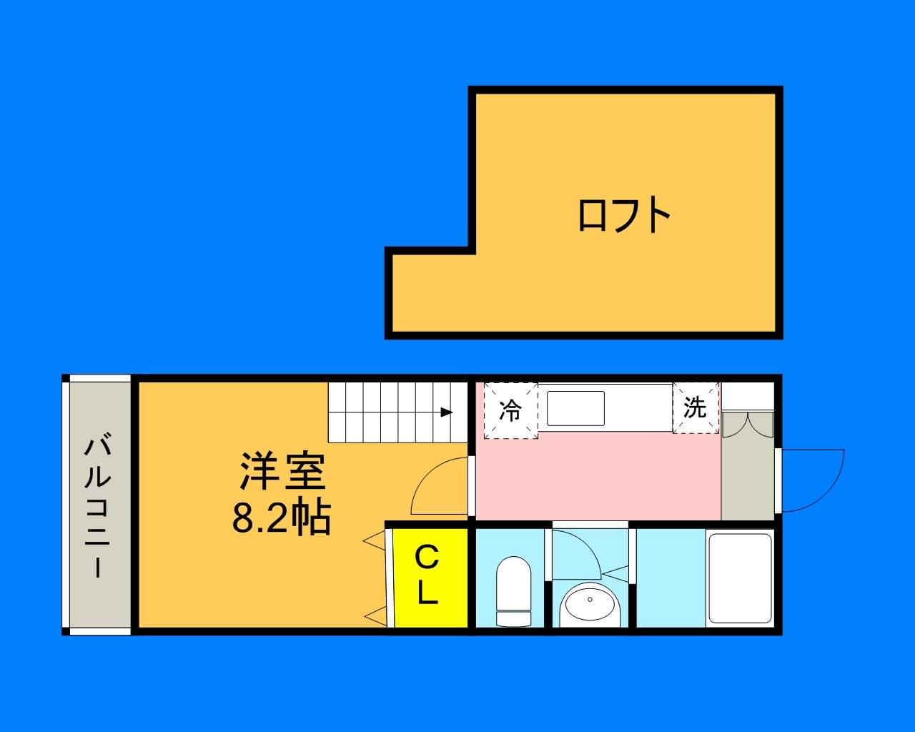 メゾン福重(1K/1階)の間取り写真