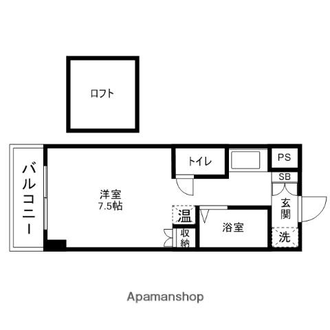 パンルネックス・クリスタル大濠Ⅱ(ワンルーム/9階)の間取り写真