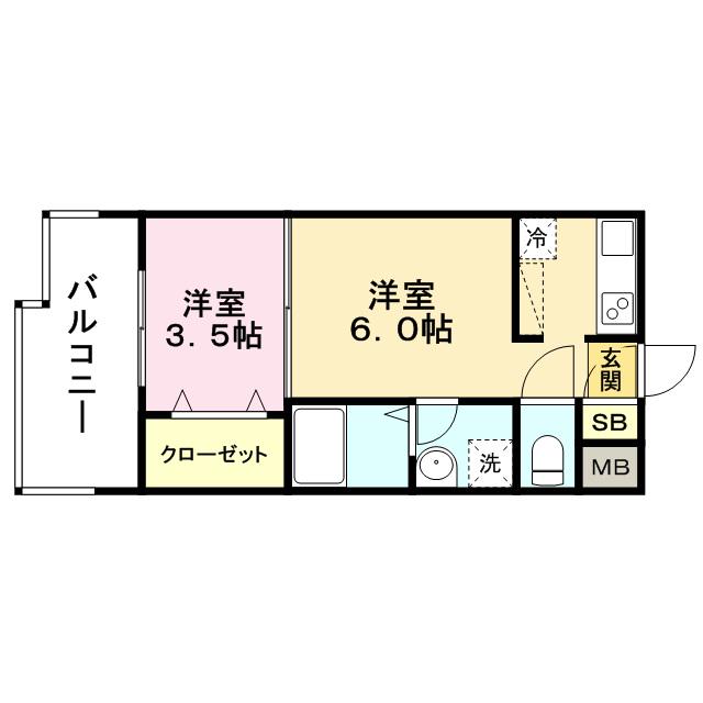 エステート・モア・平尾倶楽部(1LDK/5階)の間取り写真