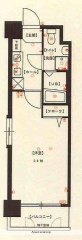 エンクレスト警固(1K/7階)の間取り写真