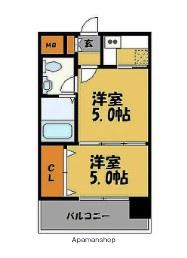 エステートモア平尾センティモ(2K/11階)の間取り写真