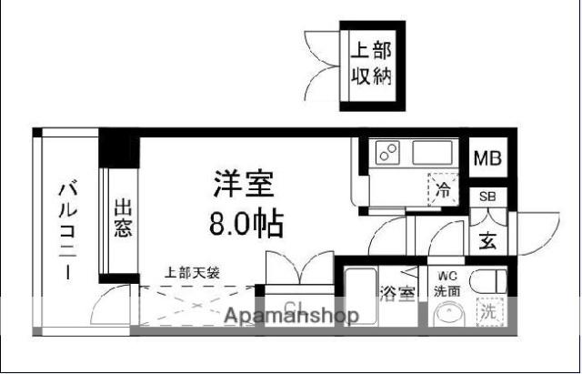 エステート・モア・薬院(1K/12階)の間取り写真