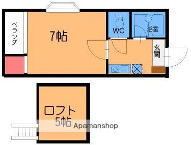 ドルチェ福大(1K/1階)の間取り写真