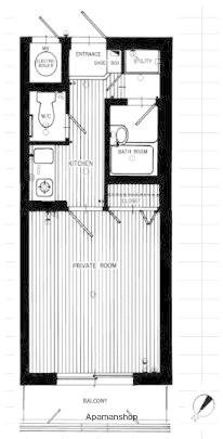 ダイナコートグランデュール高宮東(1K/3階)の間取り写真