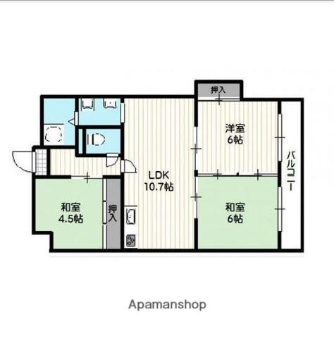 わんマークス(3LDK/5階)の間取り写真