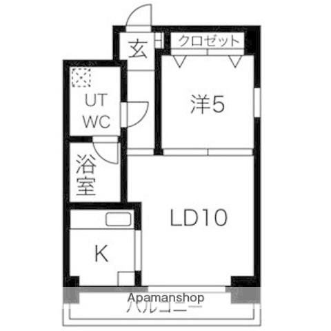 ALLOGGIO54(1LDK/4階)の間取り写真