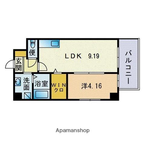 アメニティ九大学研都市駅前(1LDK/2階)の間取り写真