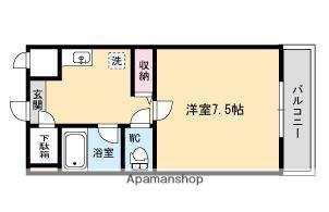 エスパシオ片江(1K/2階)の間取り写真