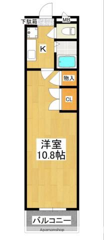 大産鳥飼マンション(1K/1階)の間取り写真