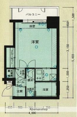 エステートモア高宮通(1K/6階)の間取り写真