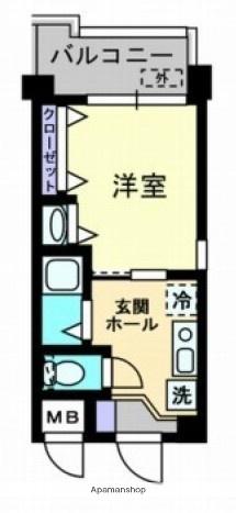 ヴィラハイジア春吉(1K/6階)の間取り写真