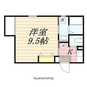リブレア姪浜駅北(1K/2階)の間取り写真