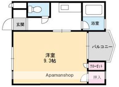 ロイヤルハウス片江(1K/1階)の間取り写真