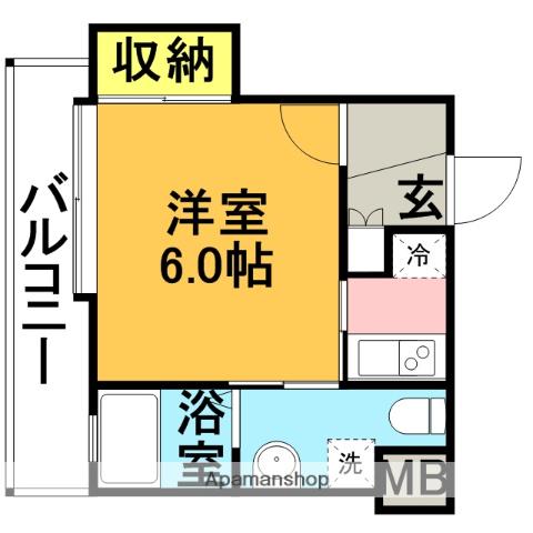 エステートモア高宮通(1K/7階)の間取り写真