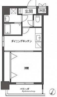 ハディー高砂1番館(1LDK/4階)の間取り写真