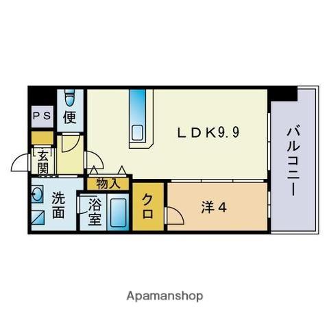 サムティ博多サウス(1LDK/14階)の間取り写真