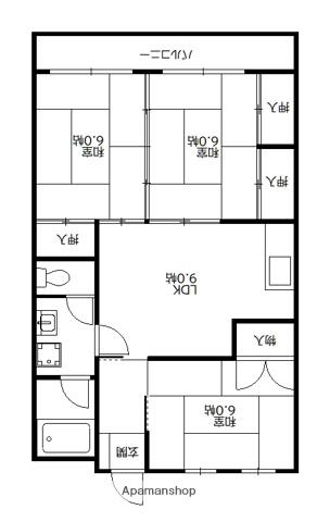 コンダクトヴィレッジ姪浜サウス(3LDK/4階)の間取り写真