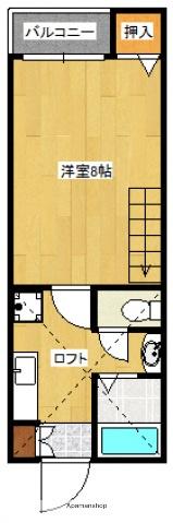 メゾン別府(1K/2階)の間取り写真