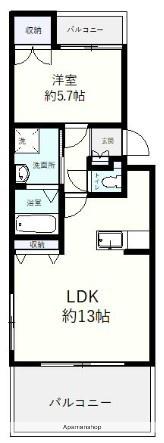チュリス(1LDK/1階)の間取り写真
