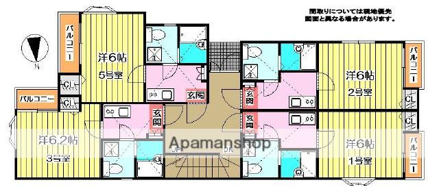 ピュア別府七番館(1K/1階)の間取り写真