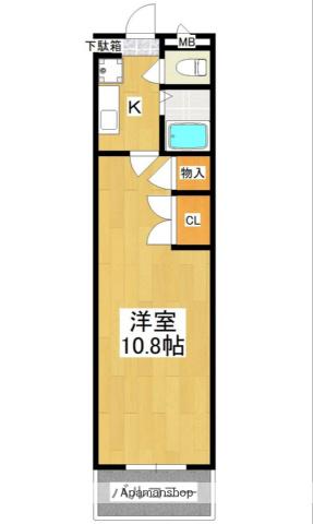 大産鳥飼マンション(1K/4階)の間取り写真