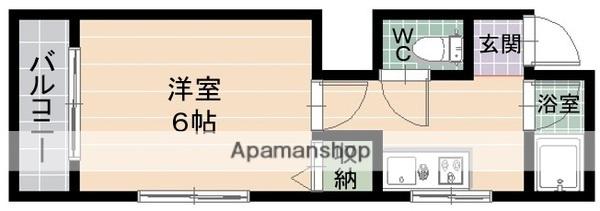 ビラプリンセスA・B(1K/3階)の間取り写真