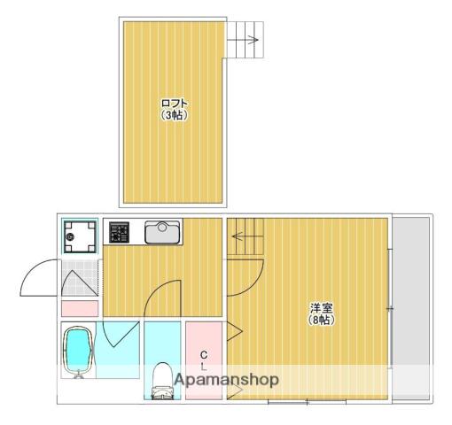 ガーデンライフ(1K/1階)の間取り写真