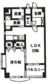 ジニアルコート高宮(1LDK/2階)の間取り写真