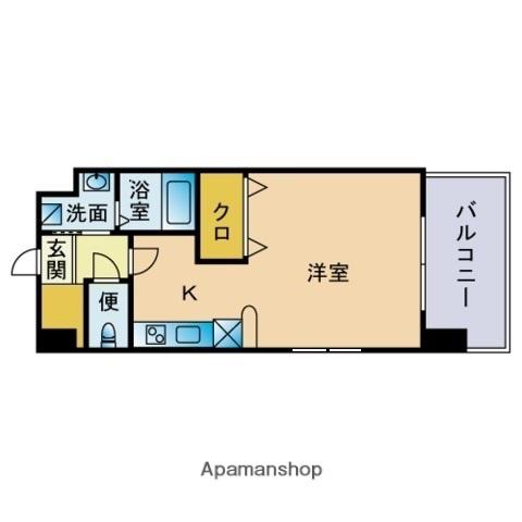 プレミネンテパーク舞鶴Ⅰ(ワンルーム/7階)の間取り写真