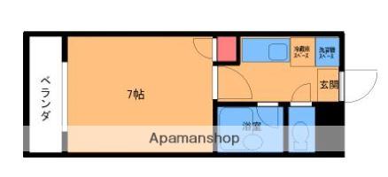 エクセレンス友丘(1K/3階)の間取り写真