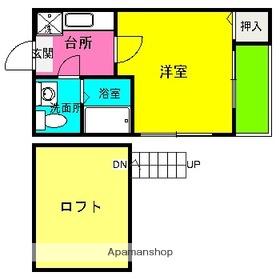 サンシティ西新(1K/1階)の間取り写真