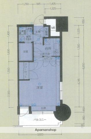 エステートモア別府(1K/5階)の間取り写真