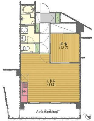 新高砂マンション(1LDK/7階)の間取り写真