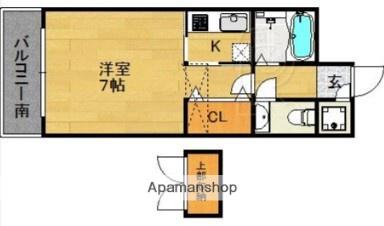 エステートモア天神STUDIO(1K/14階)の間取り写真