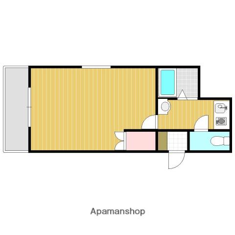 クラージュ舞鶴(1K/8階)の間取り写真