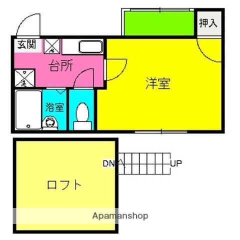 リファイン姪浜(1K/1階)の間取り写真