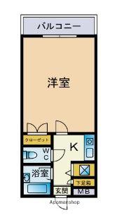 ロイヤルコンフォート(1K/1階)の間取り写真