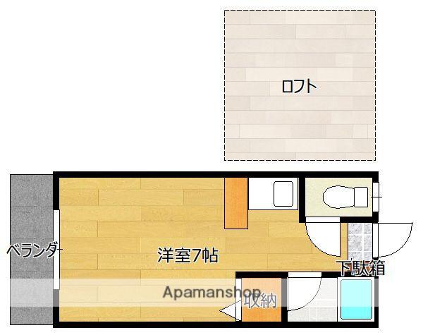 リンクス若宮(ワンルーム/1階)の間取り写真