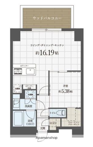 ROPPONMATSU VIEW APARTMENT(1LDK/8階)の間取り写真