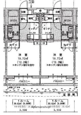 スカーレットアーデン(ワンルーム/3階)の間取り写真