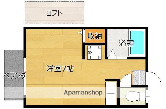 イッツ七隈Ⅱ(ワンルーム/1階)の間取り写真