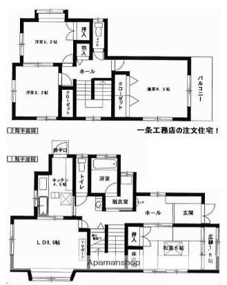 福岡市七隈線 七隈駅 徒歩33分 2階建 築28年(4LDK)の間取り写真