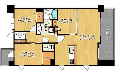 サンメゾン大濠公園北(3LDK/4階)の間取り写真