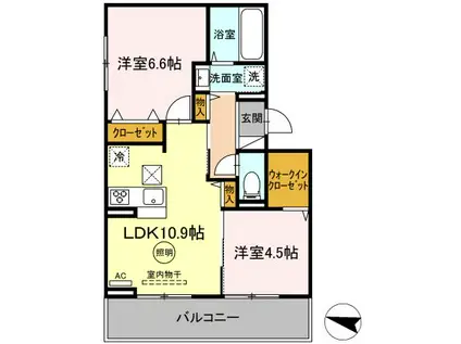 アルボス鳥飼(2LDK/1階)の間取り写真